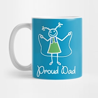 Proud Dad Rope Skipping Stick Girl Daughter School Gift Mug